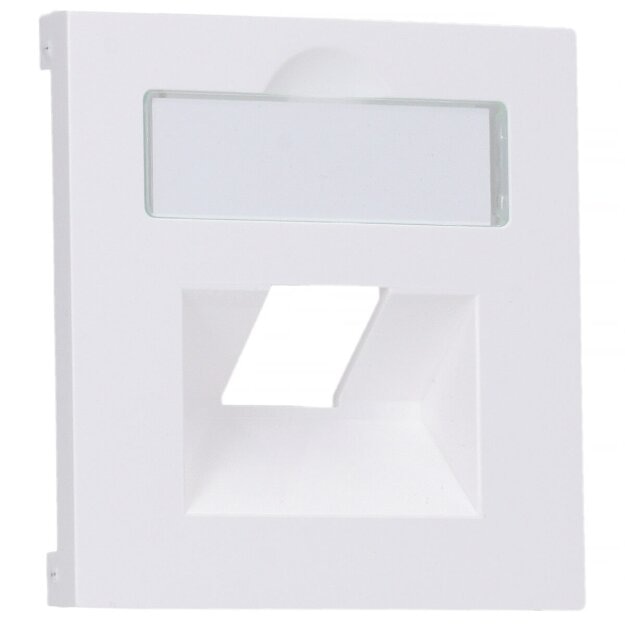 Legrand 765158 SEANO Abdeckung 1x RJ45 für Datendosen Fremdfabrikate, Ultraweiß