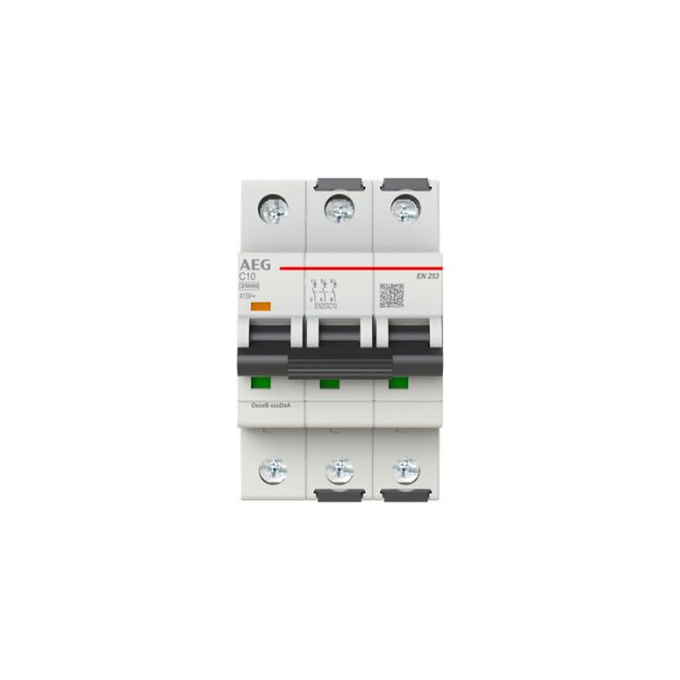 AEG EN253C10 Sicherungsautomat C-Char., 25kA, 10A, 3P 2CDS383088R0104