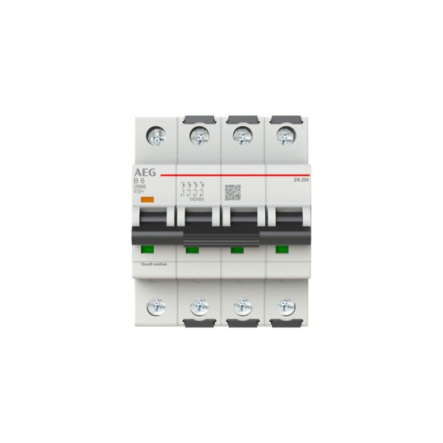 AEG EN254B06 Sicherungsautomat B-Char., 25kA, 6A, 4P 2CDS384088R0065