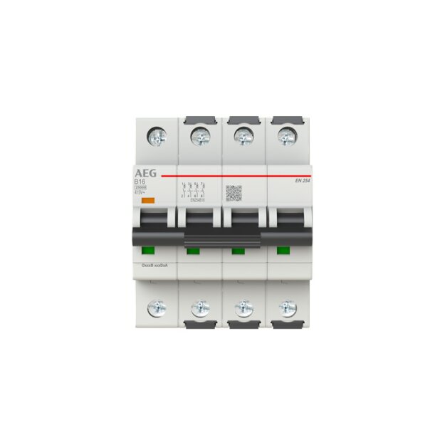 AEG EN254B16 Sicherungsautomat B-Char., 25kA, 16A, 4P 2CDS384088R0165