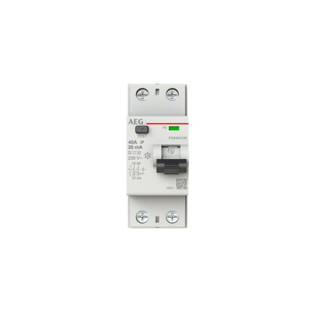 AEG FN240/G30 FI-Schalter 2P Typ G 40A, 30mA, 2 Teilungseinheiten 2CSF702656R1400