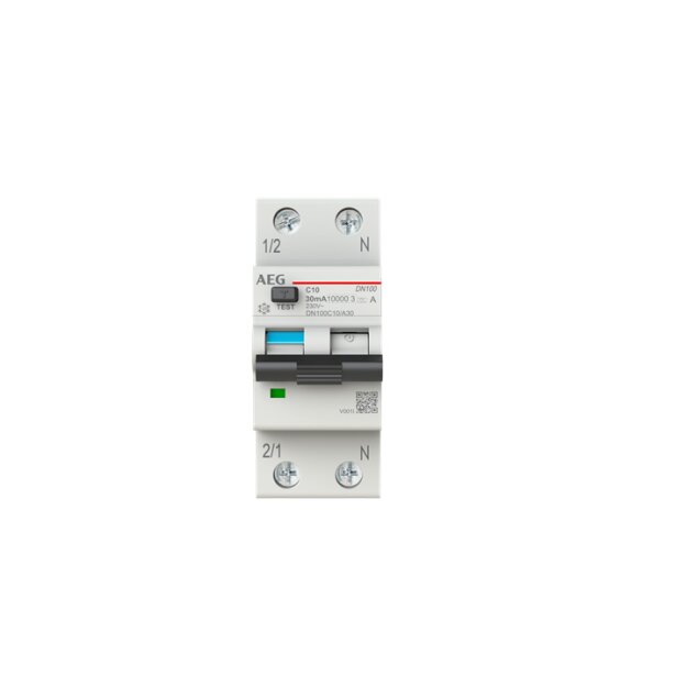 AEG DN100C10/A30 LSFI-Schalter 1P+N Typ A, C-Char., 10A, 30mA, 10kA 2CSR975131R1104