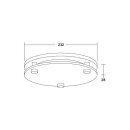 Brumberg 81223080 Abdeckring Glas zu 12567 schwarz matt