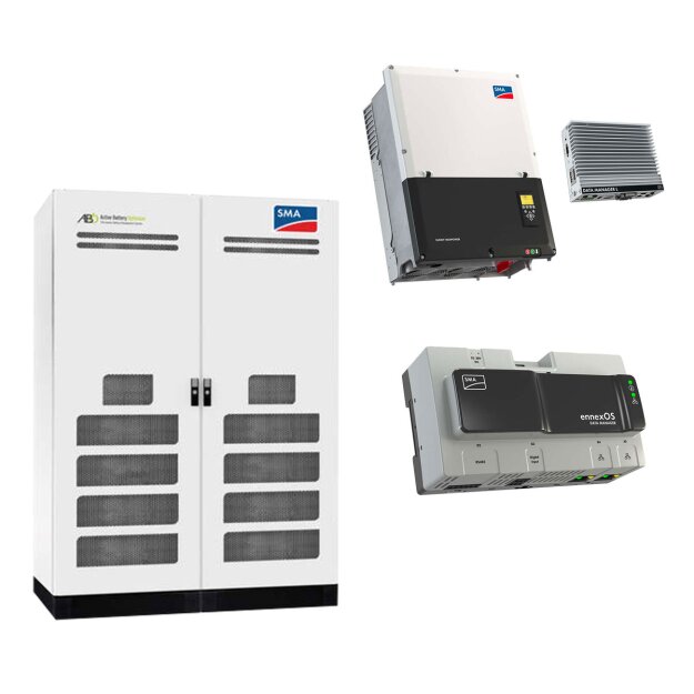 SMA ES-SYS-TS70-10  Großspeicherset (67 kWh Batteriespeicher + STPS60-10 + IM-20 + Data Manager M + CLCON-PWRSUPPLY + JANITZA Netzanalysator)