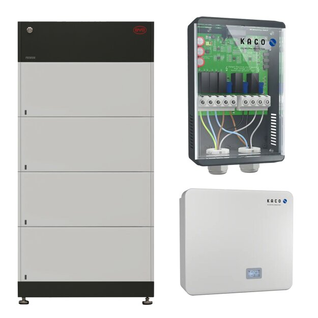 BYD + Kaco: B-BOX HVS 10.2 (10,24kWh) (4x Premium HVS 2,56 kWh + Batteriesteuergerät) + KACO new energy blueplanet hybrid 10.0TL3 + blueplanet HY-SWITCH Trennschalter