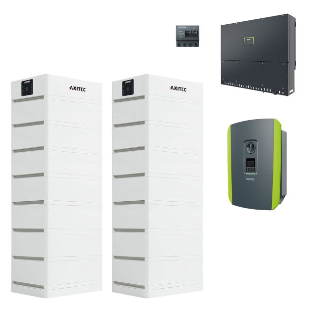 AXITEC + Kostal  AXIstorage Li SV1 47.2 +Plenticore BI10 +Piko CI50 HV-Speichersystem + Wechselrichter Set (14x AXITEC-AY10730 + 2xAY10785) + (Kostal-10534084 + 10537876 + 10535120) + Pylontech-HV-3_Combiner-Box