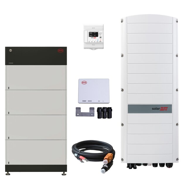 BYD B-BOX LVS 16.0 (16 kWh) (4x 12940053-00 + 12940054-00) + BYD 13172499-00 + SolarEdge SE10K-RWS48BEN4 + SolarEdge MTR-240-3PC1-D-A-MW + HIS-BYD-RKS_35_2500