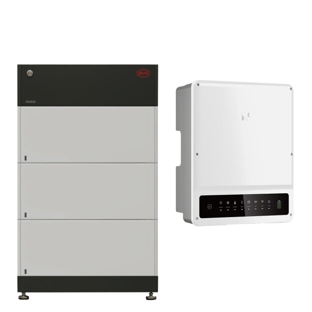 BYD + GoodWe: BYD HVS 7.7 (7,68 kWh) (3x Premium HVS 2,56 kWh + Batteriesteuergerät) + GW 8KN-ET Plus HV-Speichersystem
