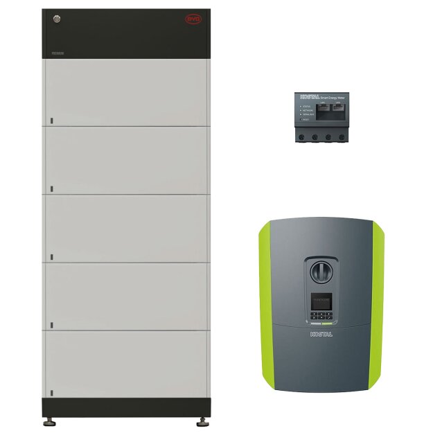 BYD + Kostal: BYD HVS 12.8 (12,8 kWh) (5x Premium HVS 2,56 kWh + Batteriesteuergerät) + Kostal Plenticore Plus 10 G2 + Kostal Smart Meter