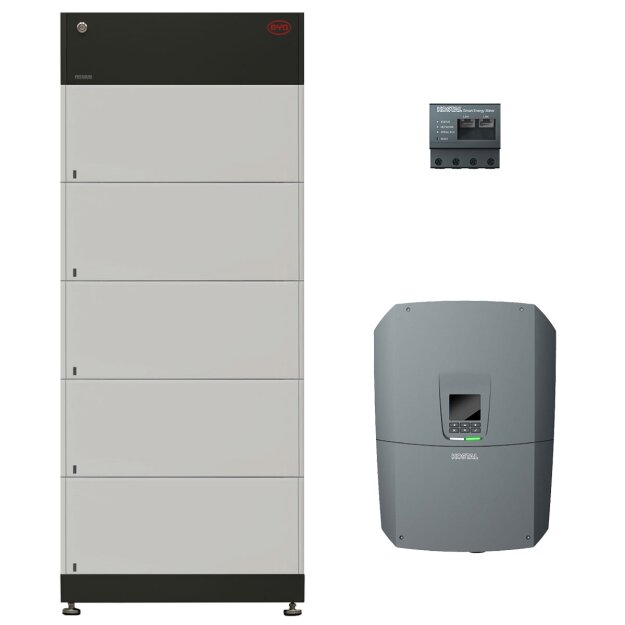 BYD + Kostal: BYD HVS 12.8 (12,8 kWh) (5x Premium HVS 2,56 kWh + Batteriesteuergerät) + Kostal Plenticore L G3 + Kostal Smart Meter