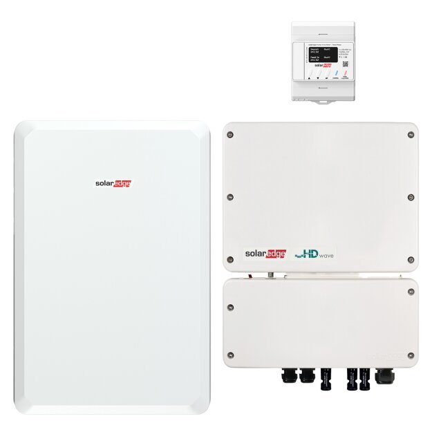 SolarEdge Home Battery HV 10 kWh + Home Hub HV-Speichersystem Set, 9,7 kWh nutzbar, 1-phasig (1x MTR-240-3PC1-D-A-MW, 1x BAT-10K1PS0B-02, 1x SE3000H-RWBMNBF54)