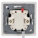 Jung Taster Set Alpinweiß Serie A mit  AS581WW Rahmen 1fach + 506U Wippschalter Universal Aus-Wechsel + AS591WW Wippe