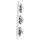 Jung Taster Set Alpinweiß Serie A mit AS583WW Rahmen 3fach + 3x 506U Wippschalter Universal Aus-Wechsel + 3x AS591WW Wippe