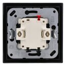 Jung Serie A Komplett-Set Schwarz: 506U Wippschalter Universal + A590SW Wippe + A5581BFSW 1-fach Rahmen