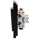 Jung Taster Set Schwarz Serie A mit AC581SW Rahmen 1fach...