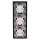 Jung Taster Set Schwarz Serie A mit AC583SW Rahmen 3fach + 3x 506U Wippschalter Universal Aus-Wechsel + 3x A590SW Wippe