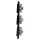 Jung Jalousieschalter Set Schwarz Serie A mit AC583SW Rahmen 3fach + 3x 509VU Jalousie-Wippschalter + 3x A595PSW Wippe f. Jalousie-Schalter/-Taster (Duroplast)