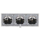 Jung SCHUKO Set Alpinweiß Serie A AS583WW Rahmen 3-fach + 3x A1520WW SCHUKO® Steckdose