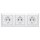 Jung SCHUKO Set Alpinweiß Serie A AS583WW Rahmen 3-fach + 3x A1520WW SCHUKO® Steckdose