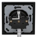 Jung Serie A Komplett-Set Schwarz: A1520SW SCHUKO Steckdose + A5581BFSW 1-fach Rahmen