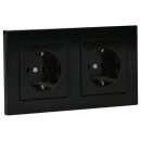 Jung Serie A Komplett-Set Schwarz: 2x A1520SW SCHUKO...