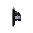 Jung Serie A Komplett-Set Schwarz: 2x A1520SW SCHUKO Steckdose + A5582BFSW 2-fach Rahmen