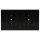 Jung Serie A Komplett-Set Schwarz: 2x A1520SW SCHUKO Steckdose + A5582BFSW 2-fach Rahmen