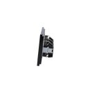 Jung Serie A Komplett-Set Schwarz: 3x A1520SW SCHUKO Steckdose + A5583BFSW 3-fach Rahmen