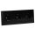 Jung Serie A Komplett-Set Schwarz: 3x A1520SW SCHUKO Steckdose + A5583BFSW 3-fach Rahmen