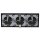 Jung Serie A Komplett-Set Schwarz: 3x A1520SW SCHUKO Steckdose + A5583BFSW 3-fach Rahmen