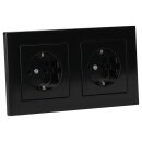 Jung Serie A Komplett-Set Schwarz: 2x A1520KISW SCHUKO...