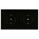 Jung Serie A Komplett-Set Schwarz: 2x A1520KISW SCHUKO...