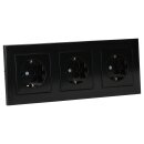 Jung Serie A Komplett-Set Schwarz: 3x A1520KISW SCHUKO...