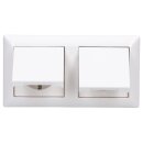 JUNG AS IP 44 Set Alpinweiß: 2x A1520KLWW SCHUKO...