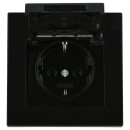 Jung Schuko Set Schwarz Serie A AC581SW Rahmen 1-fach +...