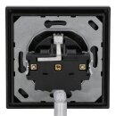 Jung Schuko Set Schwarz Serie A AC581SW Rahmen 1-fach + A1520KLSW SCHUKO® Steckdose mit Klappdeckel