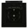 Jung Schuko Set Schwarz Serie A AC581SW Rahmen 1-fach + A1520KLSW SCHUKO® Steckdose mit Klappdeckel