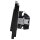 Jung Schuko Set Schwarz Serie A AC581SW Rahmen 1-fach + A1520KLSW SCHUKO® Steckdose mit Klappdeckel