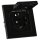 Jung Schuko Set Schwarz Serie A AC581SW Rahmen 1-fach + A1520KLSW SCHUKO® Steckdose mit Klappdeckel
