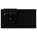 Jung Schuko Set Schwarz Serie A AC582SW Rahmen 2-fach +...