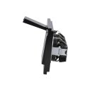 Jung Schuko Set Schwarz Serie A AC583SW Rahmen 3-fach + 3x A1520KLSW SCHUKO® Steckdose mit Klappdeckel