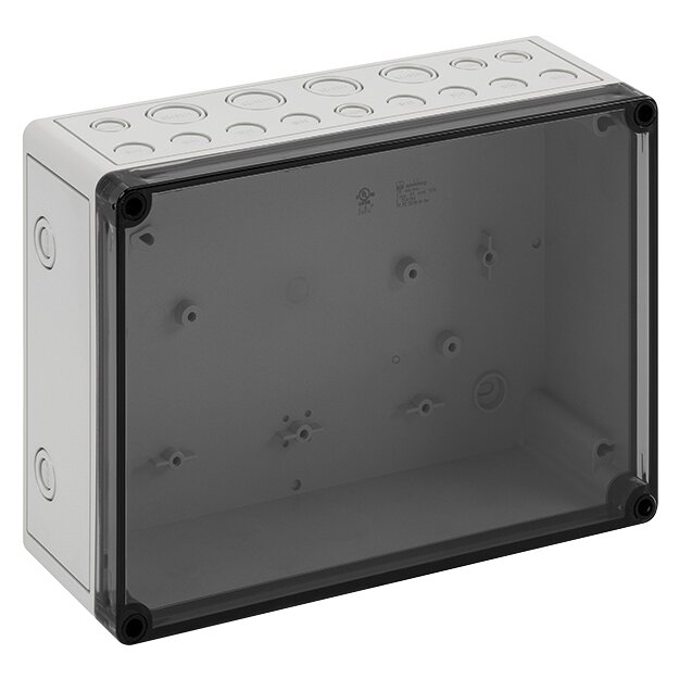 Spelsberg 13700885 Leergehäuse Schutzart IP66 Schlagfestigkeit IK08 Schutzklasse II Ui 690V AC Bemessungsisolationsspannung 1000V DC halogenfrei TK PC 2518-9-tm PV