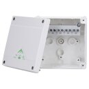 Spelsberg 80612001 Abzweigkasten Schutzart IP66 max. Leiterquerschnitt 6² Schlagfestigkeit IK07 Schutzklasse II Ui 690V AC Ui 690V DC DLG VDE halogenfrei Abox 060-6²/w