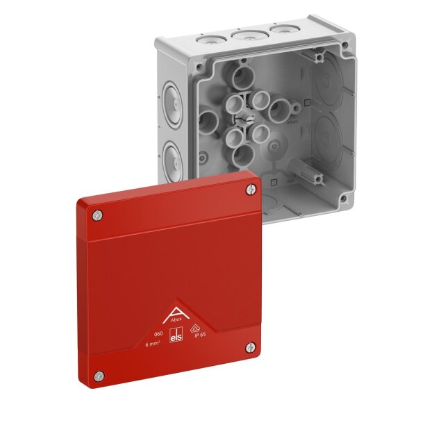 Spelsberg 80670001 Abzweigkasten Schutzart IP66 max. Leiterquerschnitt 6² Schlagfestigkeit IK07 Schutzklasse II Ui 1000V AC Ui 1000V DC DLG VDE halogenfrei Abox 060-L/SB