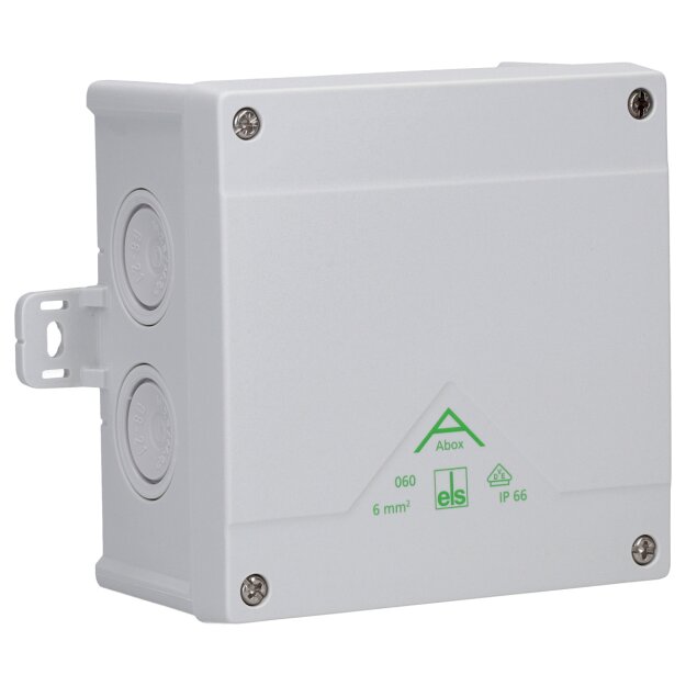 Spelsberg 80640101 Abzweigkasten Schutzart IP66 max. Leiterquerschnitt 6² Schlagfestigkeit IK07 Schutzklasse II Ui 1000V AC Ui 1000V DC DLG VDE halogenfrei Abox 060 AB-L
