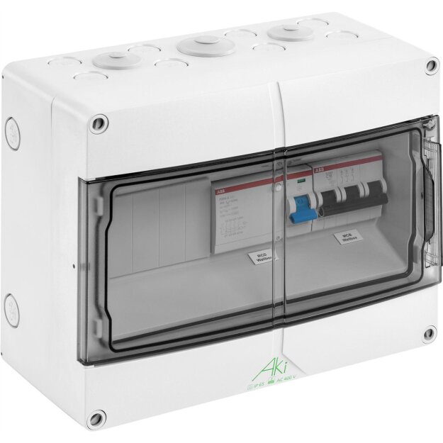 Spelsberg 73610101 Kleinverteiler grau Schutzart IP65 Schlagfestigkeit IK08 Schutzklasse II Bemessungsspannung 400V AC halogenfrei AKi 12 EMOBIL 11kW