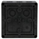 Spelsberg 49141005 Abzweigkasten schwarz Schutzart IP65 max. Leiterquerschnitt 6² Schlagfestigkeit IK08 Schutzklasse II Bemessungsspannung 400V AC halogenfrei Abox-i 100-ÜSS/sw