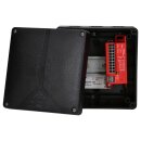 Spelsberg 49141005 Abzweigkasten schwarz Schutzart IP65 max. Leiterquerschnitt 6² Schlagfestigkeit IK08 Schutzklasse II Bemessungsspannung 400V AC halogenfrei Abox-i 100-ÜSS/sw