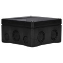 Spelsberg 49141005 Abzweigkasten schwarz Schutzart IP65 max. Leiterquerschnitt 6² Schlagfestigkeit IK08 Schutzklasse II Bemessungsspannung 400V AC halogenfrei Abox-i 100-ÜSS/sw