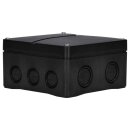 Spelsberg 49141005 Abzweigkasten schwarz Schutzart IP65 max. Leiterquerschnitt 6² Schlagfestigkeit IK08 Schutzklasse II Bemessungsspannung 400V AC halogenfrei Abox-i 100-ÜSS/sw